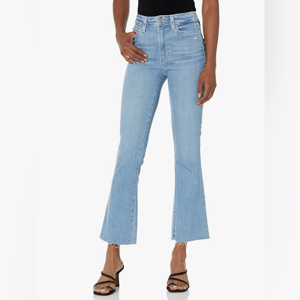PAIGE Colette Crop Flare, sz 25, Fina distressed